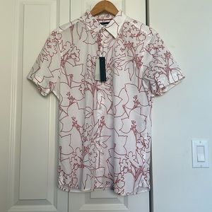 Perry Ellis Medium Molten Lava Aloha Shirt Button down